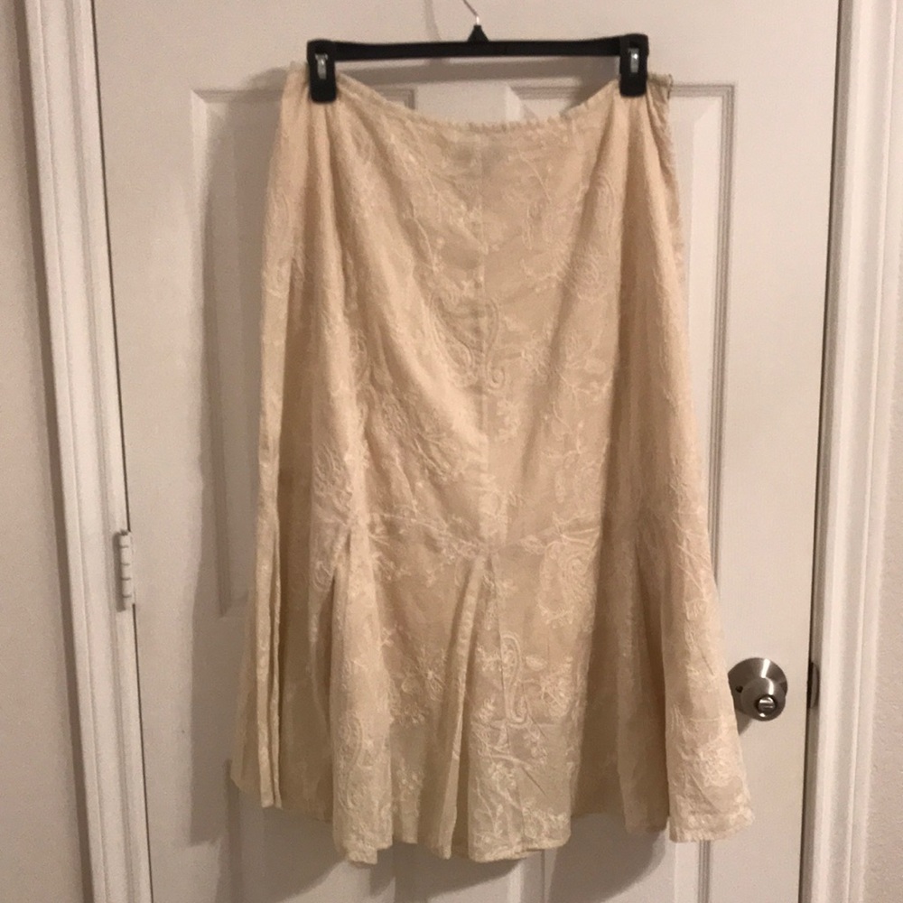 Cream Cotton Skirt